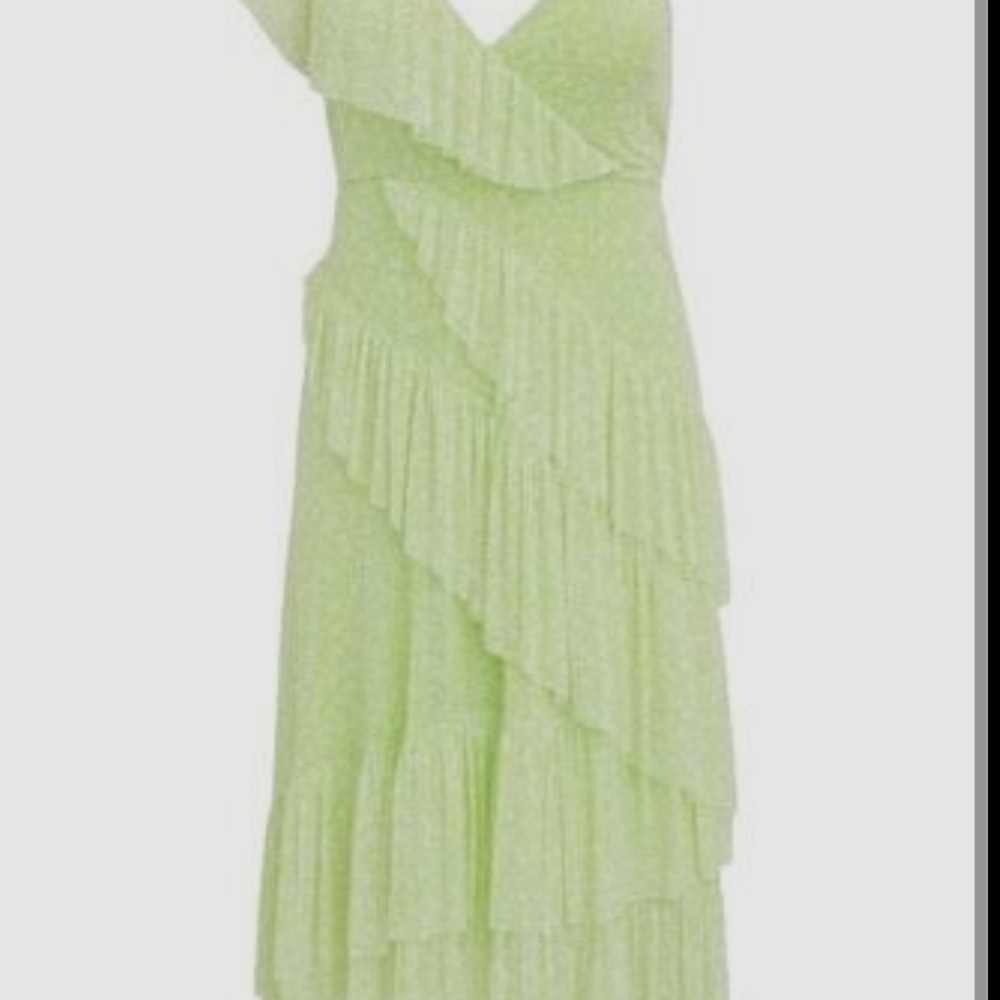 💚City Chic Asymmetrical Lime Dress Size S (16)💚 Plus Size